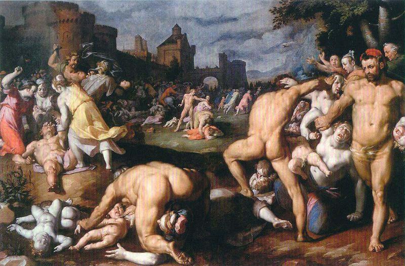 cornelis cornelisz Massacre of the Innocents. oil painting image